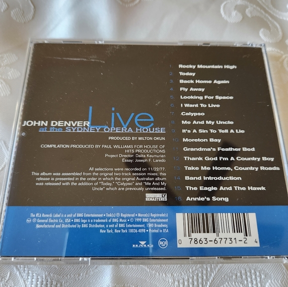 John Denver "Live at The Sydney Opera House" CD! - Picture 2 of 4